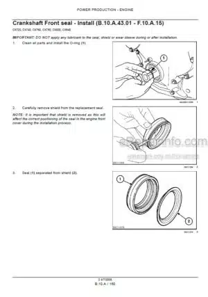 Photo 4 - New Holland CX720 CX740 CX760 CX780 CX820 CX840 CX860 CX880 Repair Manual Combine 6043400100