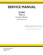 Photo 5 - New Holland D180C Tier 2 Service Manual Crawler Dozer 48048573