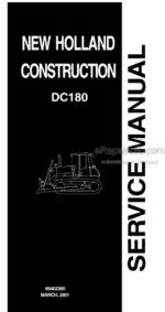 Photo 4 - New Holland DC180 Service Manual Crawler Dozer 60402260