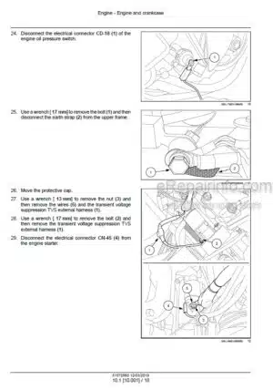 Photo 8 - New Holland Cursor 13 F3D Tier 4A Service Manual Two Stage Turbocharger Engine 84474491