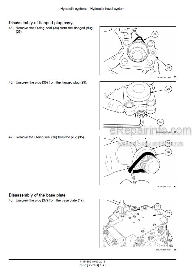 Photo 1 - New Holland E215C E245CME Service Manual Hydraulic Excavator 71114552