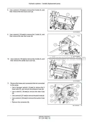 Photo 8 - New Holland 9090X Extra High Capacity Tier 4B Service Manual Grape Harvester 51657879