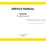 Photo 4 - New Holland E260CSR Service Manual Crawler Excavator 48090747