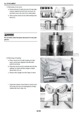 Photo 8 - New Holland E35BSR E39BSR Service Manual Hydraulic Mini Excavator 84553640A