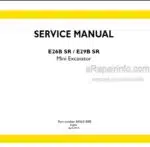 Photo 5 - New Holland E26BSR E29BSR Service Manual Mini Excavator 84563189B