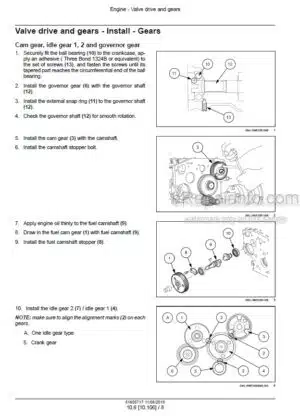 Photo 8 - New Holland G140VHP G170VHP G200 Tier 3 Repair Manual Motor Grader 75314490