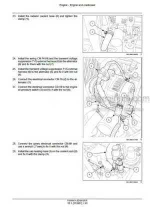 Photo 7 - New Holland E485C Tier IV Service Manual Crawler Excavator 84557350A