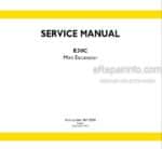 Photo 4 - New Holland E30C Tier 4 Final Service Manual Mini Excavator