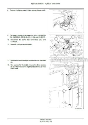Photo 8 - New Holland CR9090 Service Manual Combine 84377262