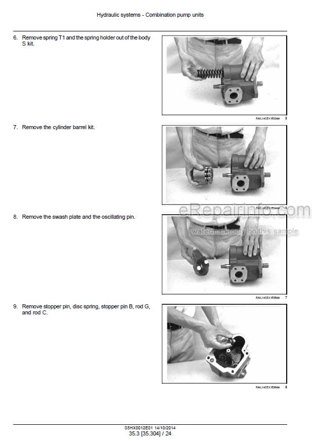 Photo 1 - New Holland E35B Tier 3 Service Manual Compact Hydraulic Excavator S5HX0012E01