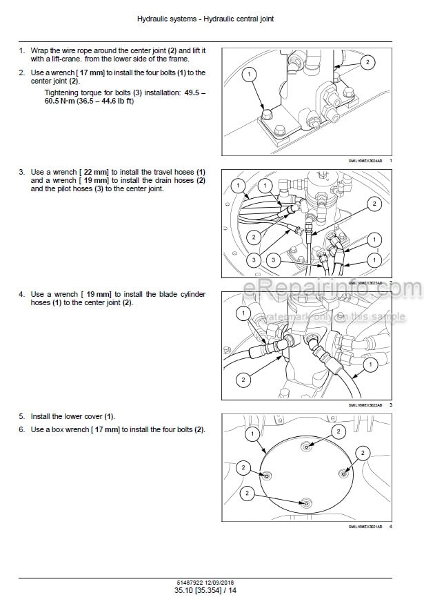 Photo 1 - New Holland E37C Tier IV Final Service Manual Mini Excavator