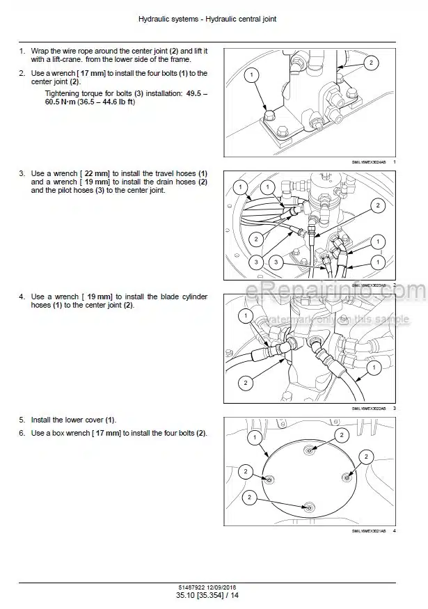 Photo 1 - New Holland E37C Tier IV Final Service Manual Mini Excavator