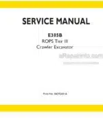 Photo 5 - New Holland E385B ROPS Tier III Service Manual Crawler Excavator 84392431A