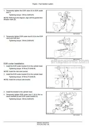 Photo 5 - New Holland E485C EVO E505C EVO Tier 3 Service Manual Crawler Excavator 48044251