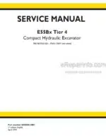 Photo 4 - New Holland E55BX Tier 4 Service Manual Compact Hydraulic Excavator S5HS0013E01