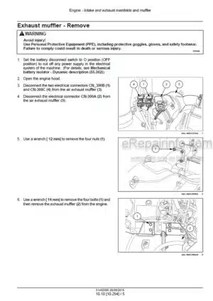 Photo 1 - New Holland E57C Tier IV Final Service Manual Mini Excavator