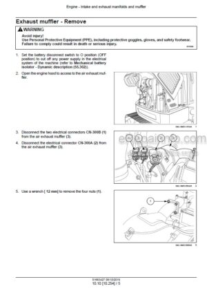 Photo 4 - New Holland E60C Service Manual Mini Excavator
