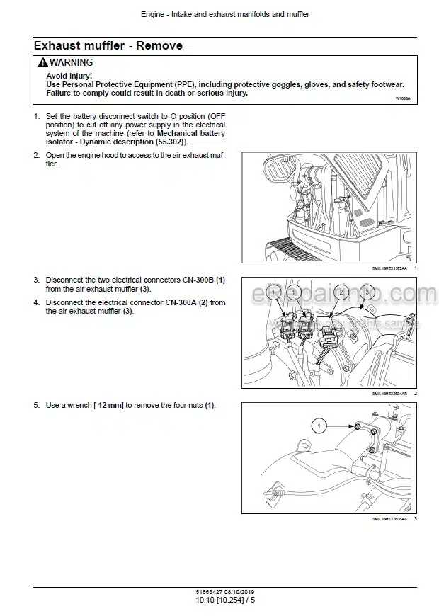 Photo 1 - New Holland E60C Service Manual Mini Excavator