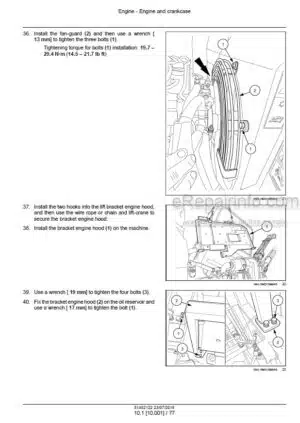 Photo 9 - New Holland D180C Tier 2 Service Manual Crawler Dozer 48048573