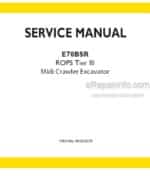 Photo 4 - New Holland E70BSR ROPS Tier III Service Manual Midi Crawler Excavator 84365679