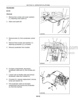 Photo 6 - New Holland EC15 EC25 EC35 EC45 Service Manual Excavator Crawler Mini 8661172601R0