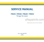 Photo 4 - New Holland FR450 FR500 FR600 FR850 Forage Cruiser Tier 3 Tier 2 Stage 2 Service Manual Forage Harvester 48142796