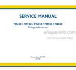 Photo 4 - New Holland FR480 FR550 FR650 FR780 FR850 Forage Cruiser Stage IV Tier 2 Stage 2 Service Manual Forage Harvester 48142771