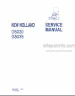 Photo 4 - New Holland G5030 G5035 Service Manual Mower 84218042