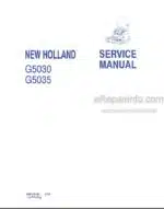 Photo 4 - New Holland G5030 G5035 Service Manual Mower 84218042