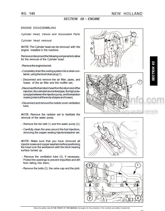 Photo 1 - New Holland RG140 RG170 RG200 Service Manual Road Grader 75131011