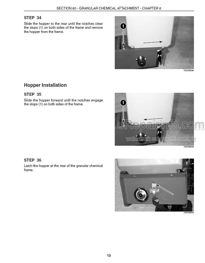 Photo 1 - New Holland SP280 SP380 SP480 SP580 Series Repair Manual Planter