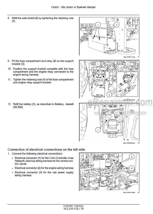 Photo 1 - New Holland T5.100 T5.110 T5.120 Electro Command Service Manual Tractor 51487926