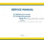 Photo 4 - New Holland T7.290 T7.315 AutoCommand Service Manual Tractor