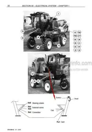 Photo 7 - New Holland VM3080 VL5060 VL5070 VL5080 Repair Manual Grape Harvester 87613077B