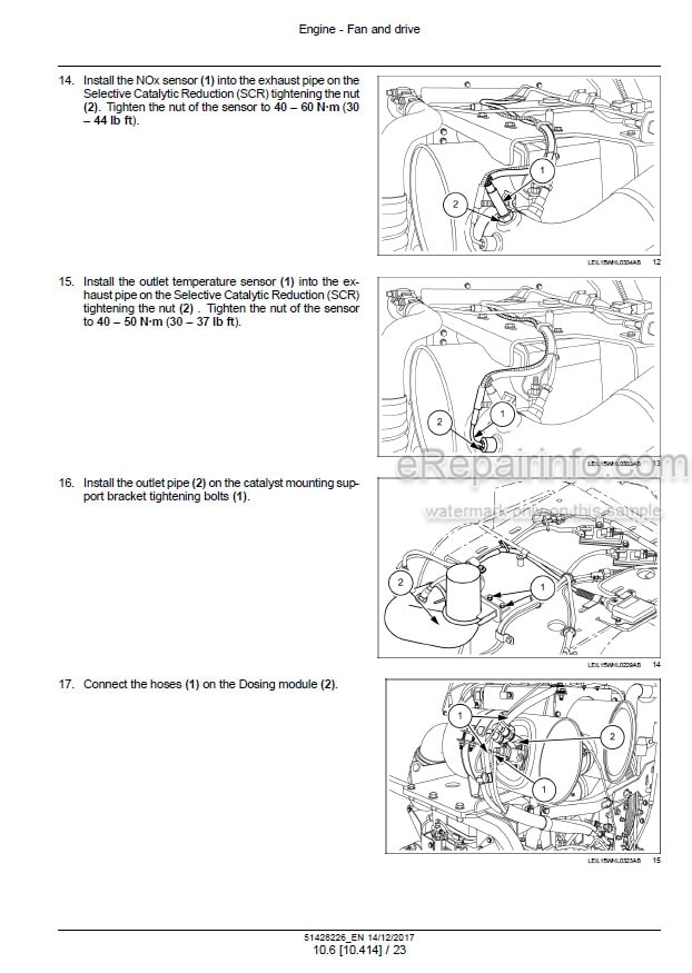 Photo 1 - New Holland W110D Stage IV Service Manual Wheel Loader 51428226