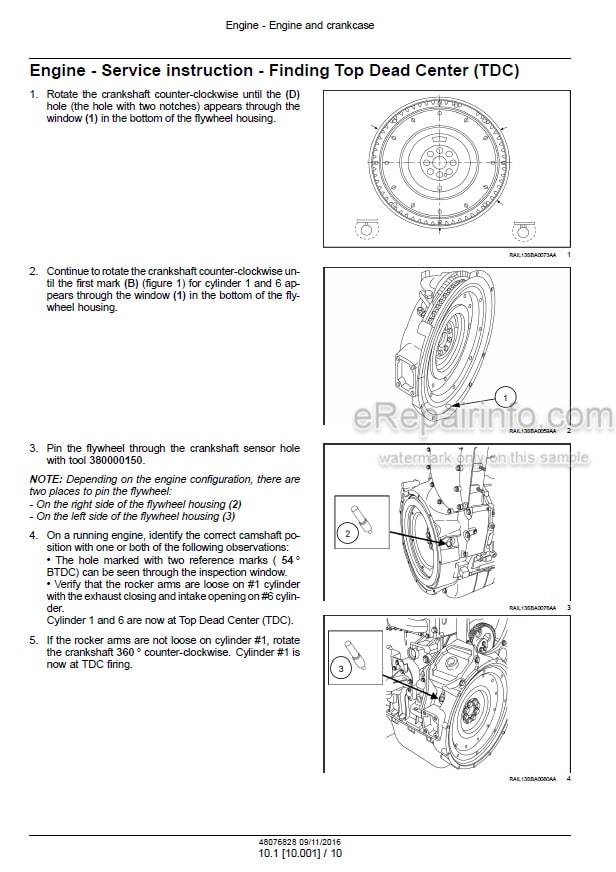 Photo 1 - CNH Cursor 9 Tier 4A Interim Stage IIIB Service Manual Engine 48076828