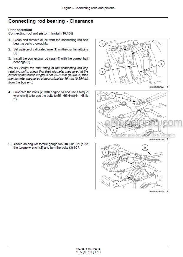 Photo 1 - CNH NEF Tier 4B Final Stage IV Service Manual Engine 48076871