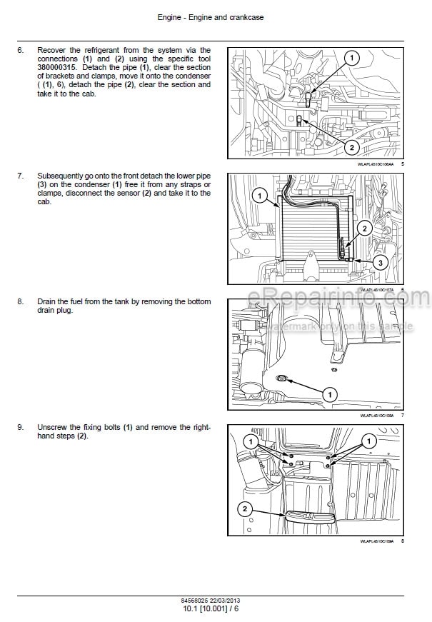 Photo 1 - Case 105U EP 115U EP 95U EP Farmall Service Manual Tractor 84568025