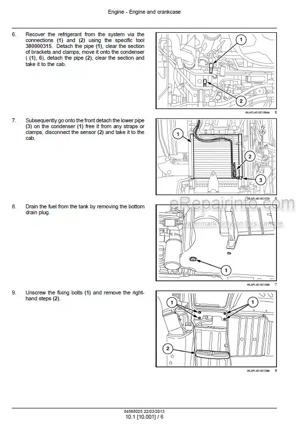 Photo 1 - Case 105U EP 115U EP 95U EP Farmall Service Manual Tractor 84568025