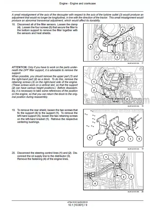 Photo 1 - Case 105U EP 115U EP Farmall Service Manual Tractor 47841818