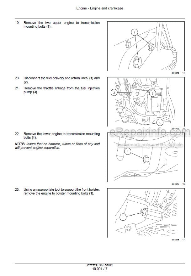 Photo 1 - Case 110A 120A 125A 140A Farmall Service Manual Tractor 47377791