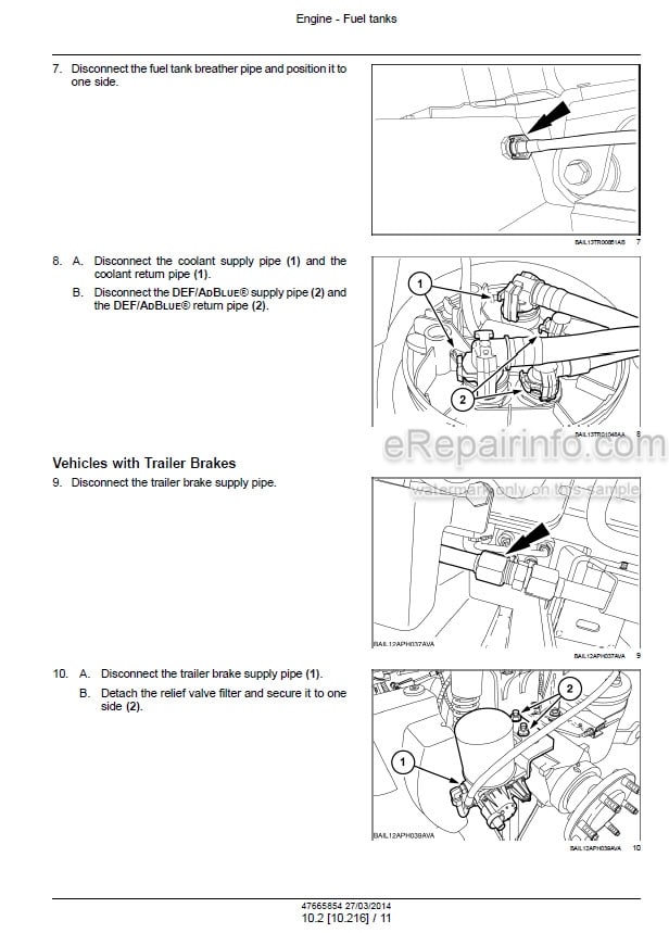 Photo 1 - Case 110EP 110 115EP 115 120EP 120 125EP 125 130EP 130 135EP 135 140EP 140 Maxxum Multicontroller CVT Tier 4A Service Manual Tractor 47665854