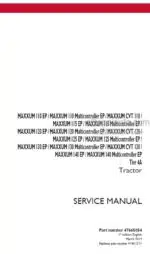 Photo 3 - Case 110EP 110 115EP 115 120EP 120 125EP 125 130EP 130 135EP 135 140EP 140 Maxxum Multicontroller CVT Tier 4A Service Manual Tractor 47665854
