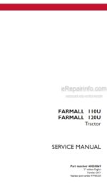 Photo 4 - Case 110U 120U Farmall Service Manual Tractor 48038069