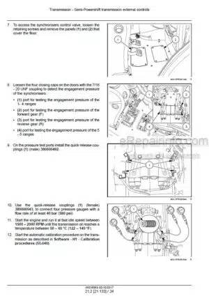 Photo 1 - Case 110U 120U Farmall Service Manual Tractor 48038069