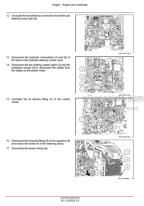 Photo 1 - Case 110U 120U Farmall Service Manual Tractor 51487935