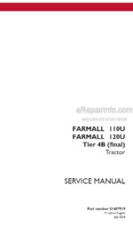 Photo 4 - Case 110U 120U Farmall Tier 4B Final Service Manual Tractor 51487919