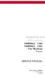 Photo 4 - Case 110U 120U Farmall Tier 4B Final Service Manual Tractor 51487919
