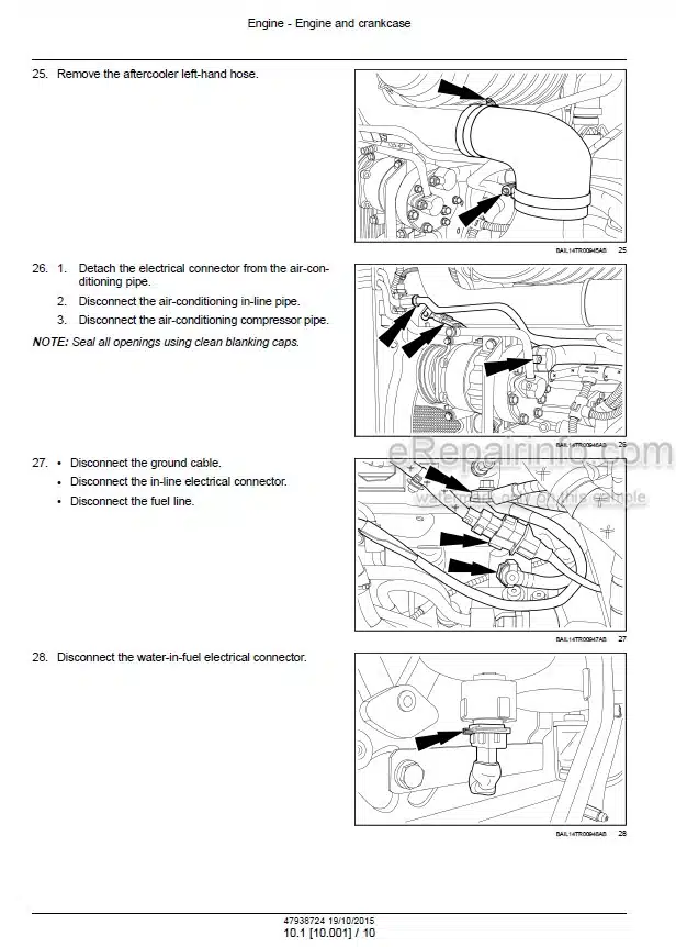 Photo 1 - Case 115 115CVT 125 125CVT 135 135CVT 145 145CVT 150 Maxxum Multicontroller Tier 4B Final Service Manual Tractor 47938724