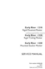 Photo 5 - Case 1210 1220 1230 Early Riser Service Manual Rigid Mounted Trailing Mounted Stacker Planter 84296155